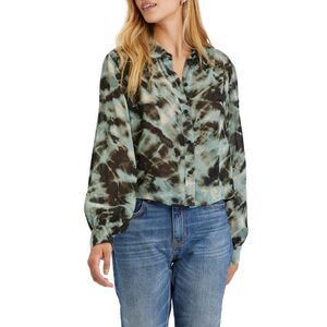 Sanctuary New Day Printed Shirt In Filtered XXS